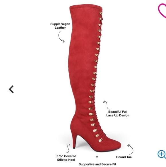 🔥Journee Collection Women's Wide Calf Trill Boot Sz 10.5 🔴⚫️🔥 - Picture 3 of 12